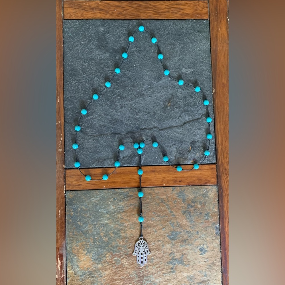Blue beads necklace